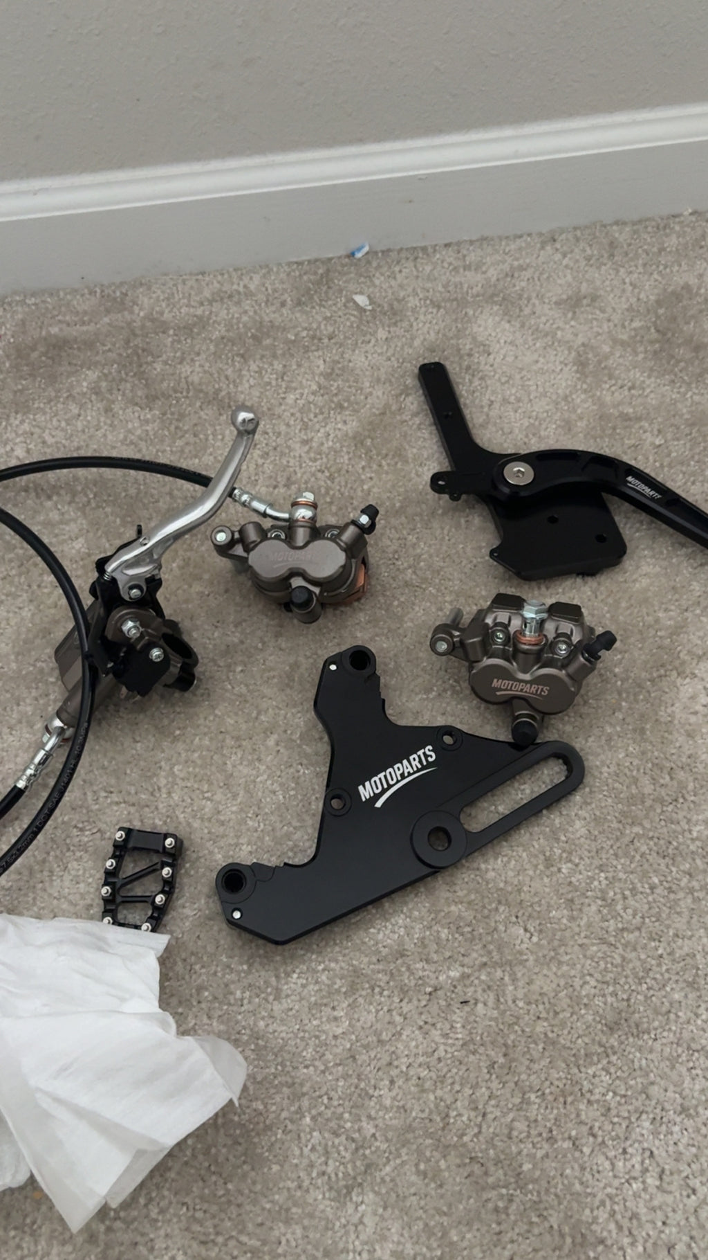 TUTTIO FOOT BRAKE KIT DUAL MOUNT.        (Only foot brake no hand brake)